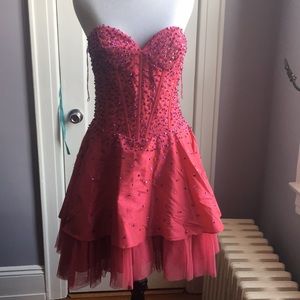 HOT PINK PROM DRESS